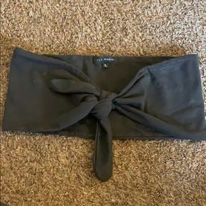 LA hearts tie bandeau bra